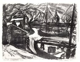 Inverno al Entrepotdok, nella città di Amsterdam Inverno al Entrepotdok, nella città di Amsterdam