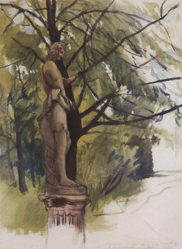Statua di un fauno nel giardino della Yusupov a San Pietroburgo Statua di un fauno nel giardino della Yusupov a San Pietroburgo