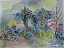 Le palme, cielo grigio e giallo Le palme, cielo grigio e giallo