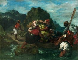 Pirati africani rapire una donna giovane Pirati africani rapire una donna giovane