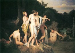 Le donne di balneazione presso il torrente Le donne di balneazione presso il torrente
