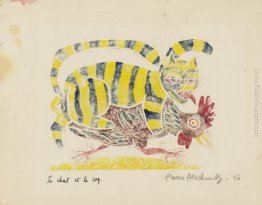 Il gatto e il Gallo (Le chat et le coq) da favola di Esopo (Favo Il gatto e il Gallo (Le chat et le coq) da favola di Esopo (Favo