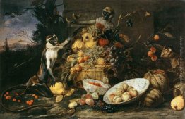 Three Monkeys Stealing Frutta Three Monkeys Stealing Frutta