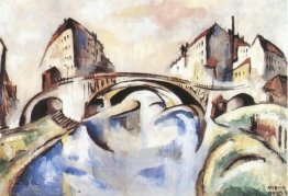 Paesaggio urbano con ponte Paesaggio urbano con ponte