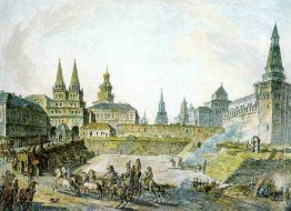Veduta di Voskresenskiye (Resurrezione) Portoni di Kitaj gorod, Veduta di Voskresenskiye (Resurrezione) Portoni di Kitaj gorod,