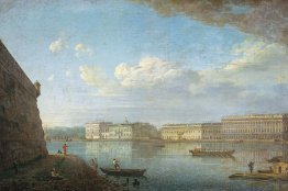 Veduta del Palazzo Embankment dalla Fortezza St. Paul di San Pie Veduta del Palazzo Embankment dalla Fortezza St. Paul di San Pie
