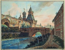 Veduta di Vladimirskiye (Nikolskiye) Porta di Kitai Gorod Veduta di Vladimirskiye (Nikolskiye) Porta di Kitai Gorod