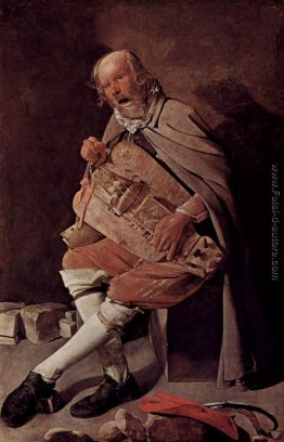 Il suonatore di ghironda, chiamato anche Ghironda Player con il Il suonatore di ghironda, chiamato anche Ghironda Player con il