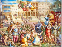 Caterina da Siena scortato papa Gregorio XI a Roma il 17 gen 137 Caterina da Siena scortato papa Gregorio XI a Roma il 17 gen 137