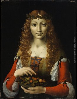 Ragazza con ciliegie (anche attribuiti a Giovanni Ambrogio de Pr Ragazza con ciliegie (anche attribuiti a Giovanni Ambrogio de Pr