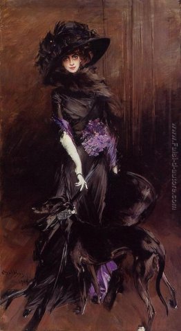 Ritratto della marchesa Luisa Casati con un Greyhound Ritratto della marchesa Luisa Casati con un Greyhound