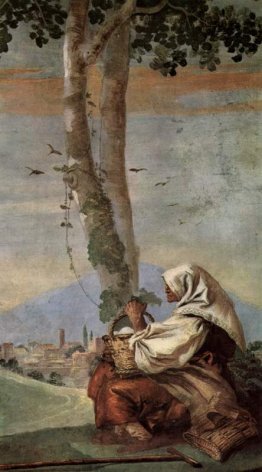 Paesaggio con seduta contadino Paesaggio con seduta contadino