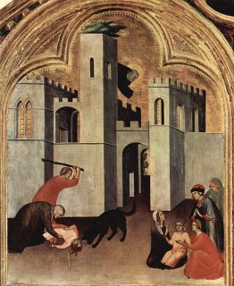 Il miracolo del Bambino Attaccato e salvato da Agostino Novello Il miracolo del Bambino Attaccato e salvato da Agostino Novello