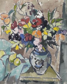 Natura morta con Vaso di fiori e agrumi Natura morta con Vaso di fiori e agrumi