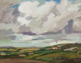 Paesaggio con nuvole grigio Paesaggio con nuvole grigio