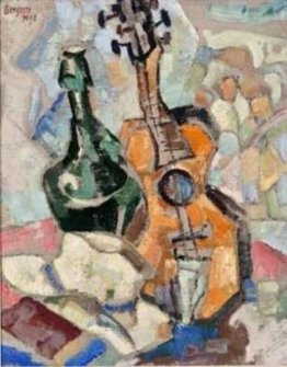 Cappello, verde bottiglia e Chitarra Cappello, verde bottiglia e Chitarra