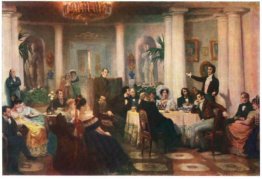 Puskin ei suoi amici ascoltano Mickiewicz nel salone della princ Puskin ei suoi amici ascoltano Mickiewicz nel salone della princ