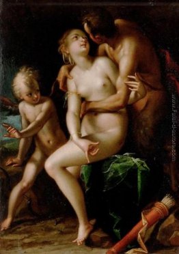 Venere, Cupido e un satiro Venere, Cupido e un satiro
