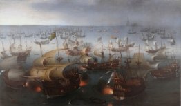 La battaglia con l'Armada spagnola La battaglia con l'Armada spagnola