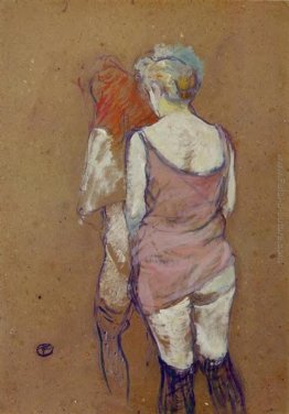 Due metà donne nude visto da dietro in Rue des Moulins Bordello Due metà donne nude visto da dietro in Rue des Moulins Bordello