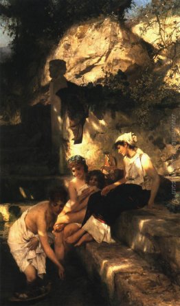 Con una piscina. Una scena della vita romana Con una piscina. Una scena della vita romana