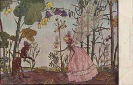 Illustrazione per la favola di Ivan Krylov 'The Ant e la Libellu Illustrazione per la favola di Ivan Krylov 'The Ant e la Libellu