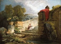 Una scena nel parco della villa Farnese, Roma Una scena nel parco della villa Farnese, Roma