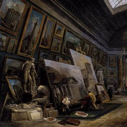 Immaginario Vista del Grande Galerie del Louvre (particolare) Immaginario Vista del Grande Galerie del Louvre (particolare)