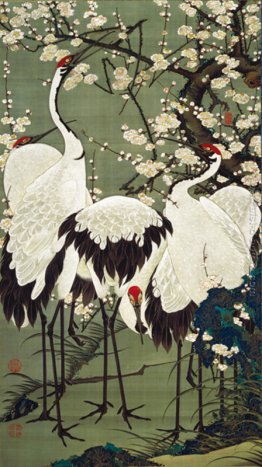 Plum Blossoms e gru Plum Blossoms e gru