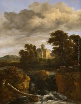 Paesaggio con una cascata e il Castello Paesaggio con una cascata e il Castello