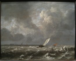 Vista della Ij in un giorno di tempesta Vista della Ij in un giorno di tempesta