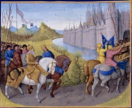 Crociati arrivò a Costantinopoli. Battaglia tra i turchi e franc Crociati arrivò a Costantinopoli. Battaglia tra i turchi e franc