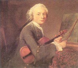 Giovane con un violino (Ritratto di Carlo Teodosio Godefroy) Giovane con un violino (Ritratto di Carlo Teodosio Godefroy)