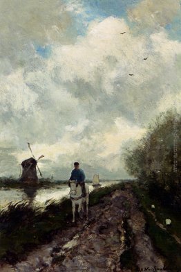 Sul Percorso di rimorchio lungo il fiume Amstel Sul Percorso di rimorchio lungo il fiume Amstel