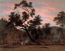 Un Corroboree di indigeni a Mills Plains Un Corroboree di indigeni a Mills Plains