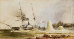 Il H.M.S. vaso di indagine Merlin sfuggito distruzione da due mi Il H.M.S. vaso di indagine Merlin sfuggito distruzione da due mi