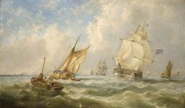 Un Breezy sera al largo della foce del Mersey Un Breezy sera al largo della foce del Mersey