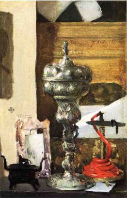 Calice d'argento, di bronzo e rosso giapponese Tapiro Calice d'argento, di bronzo e rosso giapponese Tapiro