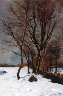 Paesaggio invernale con Stream Paesaggio invernale con Stream