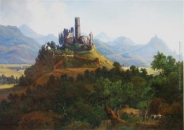 Vista del Godesburg e le montagne Sette Vista del Godesburg e le montagne Sette