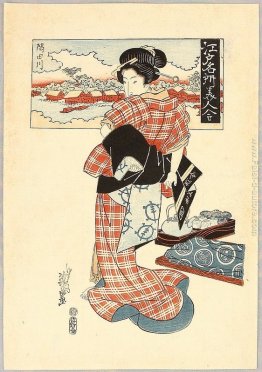 Bellezza e fiume Sumida - Edo Meisho Bijin Awase Bellezza e fiume Sumida - Edo Meisho Bijin Awase