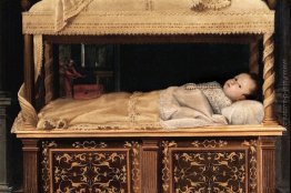 Bambino appena nato in un presepe Bambino appena nato in un presepe