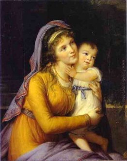 Baronessa Anna Sergeevna Stroganova e suo figlio Sergey Baronessa Anna Sergeevna Stroganova e suo figlio Sergey