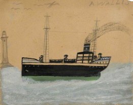 Verde e nero Steamer, Faro e gabbiani Verde e nero Steamer, Faro e gabbiani