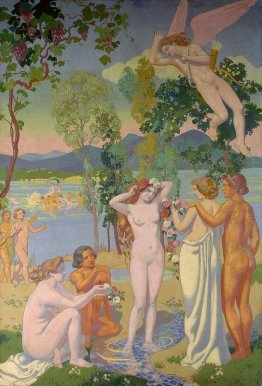 Pannello 1. Eros è colpito dalla bellezza di Psiche Pannello 1. Eros è colpito dalla bellezza di Psiche