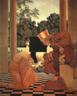Lady Ursula in ginocchio davanti Pompdebile (da Il Fante di Cuor Lady Ursula in ginocchio davanti Pompdebile (da Il Fante di Cuor