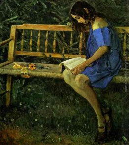 Ritratto di Natasha Nesterova (su una panchina da giardino) Ritratto di Natasha Nesterova (su una panchina da giardino)