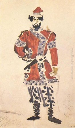 Huntsman del Principe (disegno di costume per l'opera "L'incanta Huntsman del Principe (disegno di costume per l'opera "L'incanta