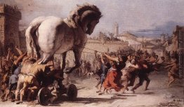 La Processione del cavallo di Troia a Troy La Processione del cavallo di Troia a Troy