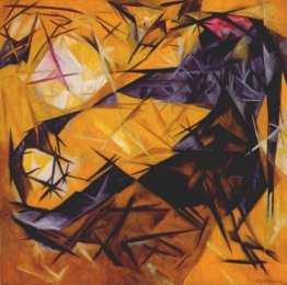 Gatti (percezione Rayonist in rosa, nero e giallo) Gatti (percezione Rayonist in rosa, nero e giallo)